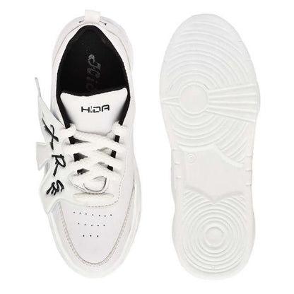 Men's Solid White Lace Up Casual Shoes