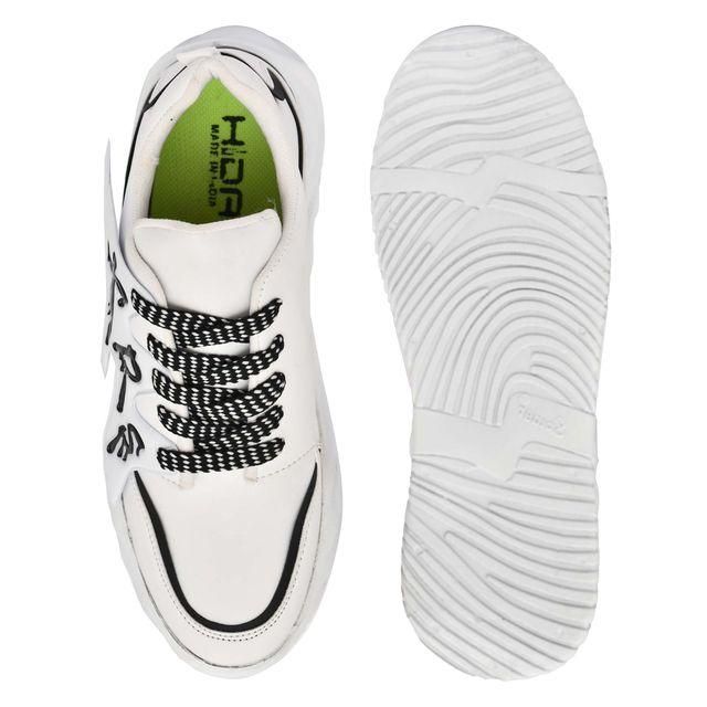 Men's White Lace Up Casual Shoes