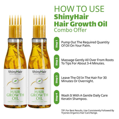 ShinyHair Growth Oil Enriched With Real Herbs 110ml (Pack of 2)